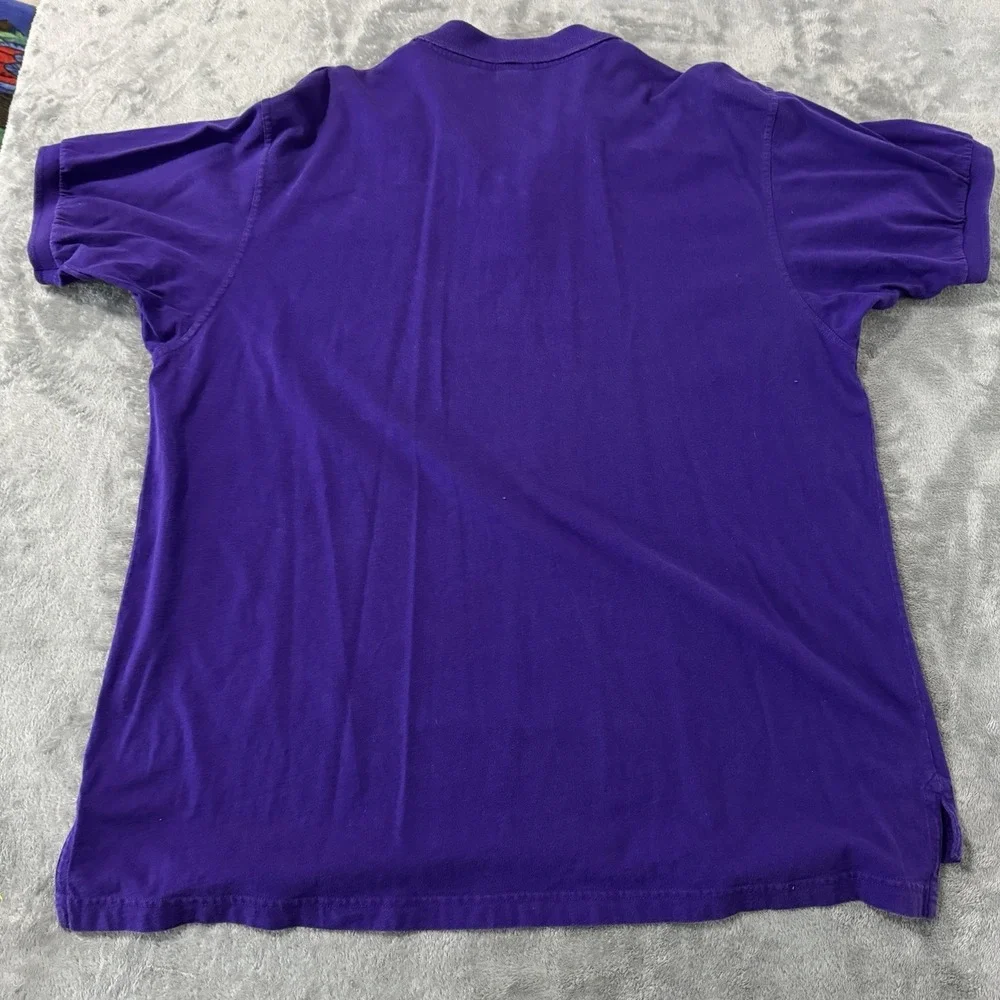 Vintage 90s Nike Niketown White Tag Purple Polo Shirt Mens‎ XXL Cotton Embroider